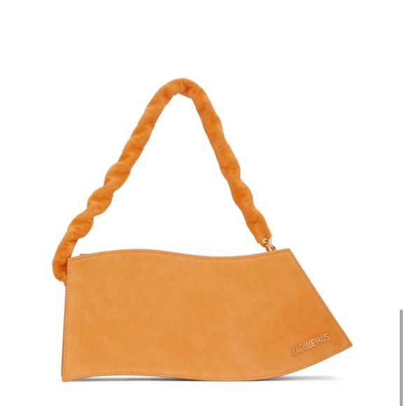 JACQUEMUS Orange Suede 'La Vague' Bag - USED - Picture 11 of 12